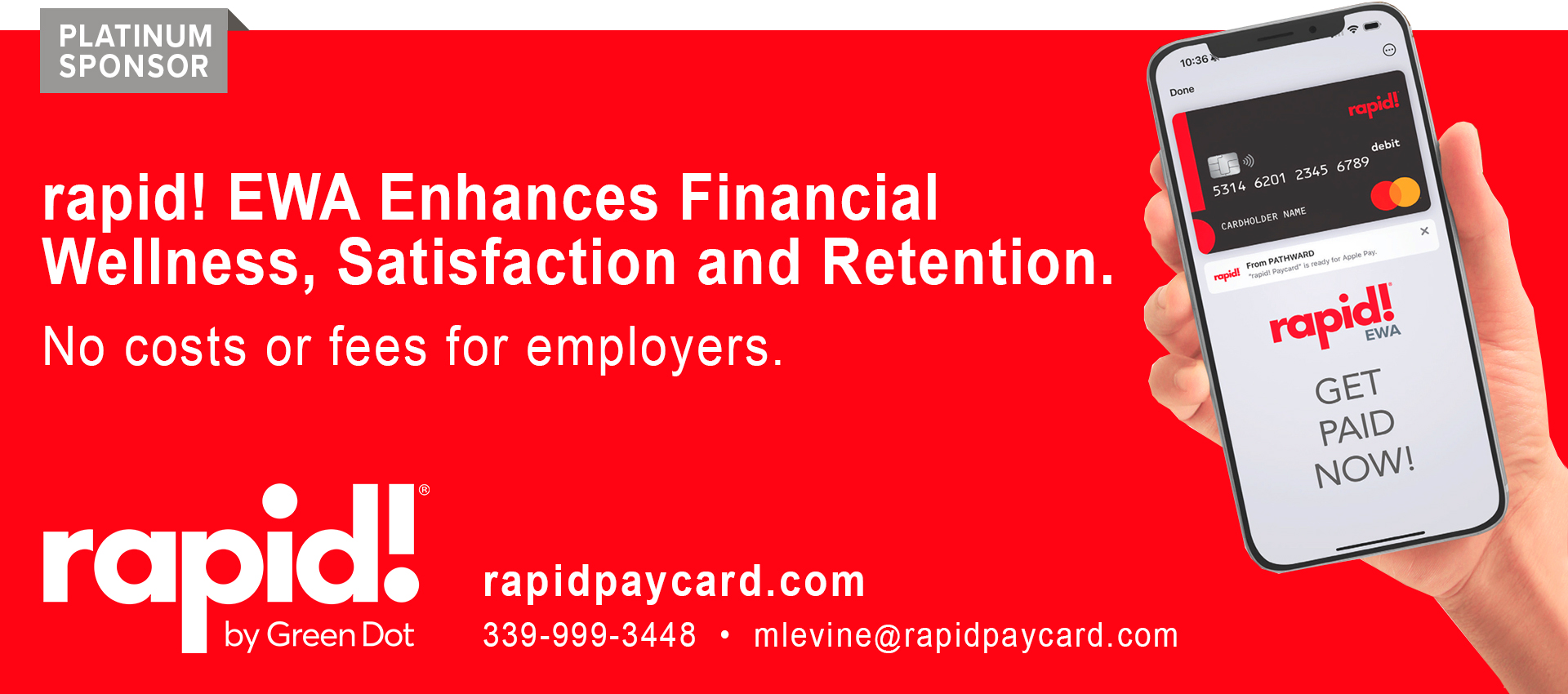 rapid! EWA Earned Wage Access advertisement